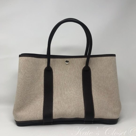HERMES Garden Party Canvas Beige - Picture 1 of 16